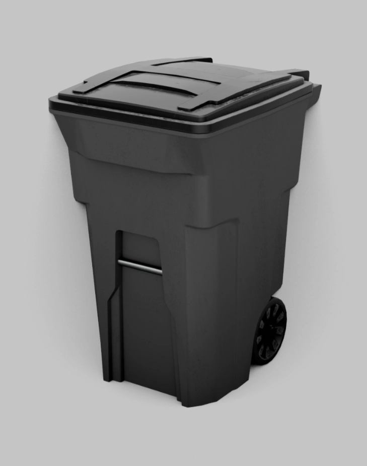 Rubish bin 3D asset