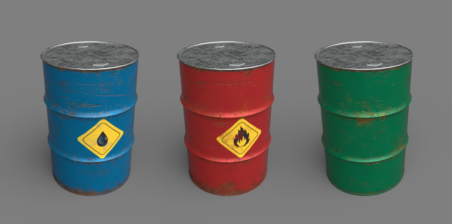 Oil tanks 3D asset