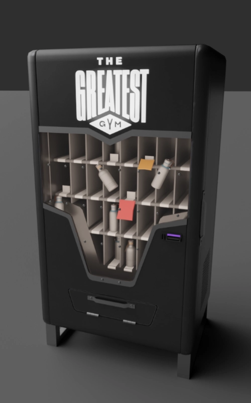 Rendered image showcasing the vending machine