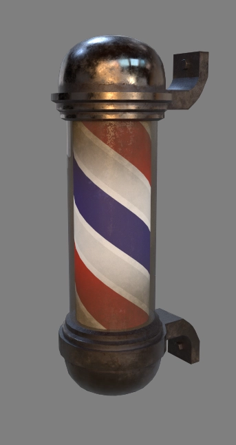 Rendered image showcasing the barbershop sign