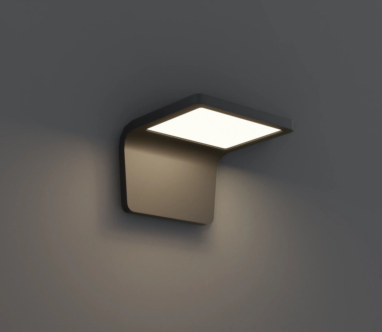 Rendered image showcasing wall area light