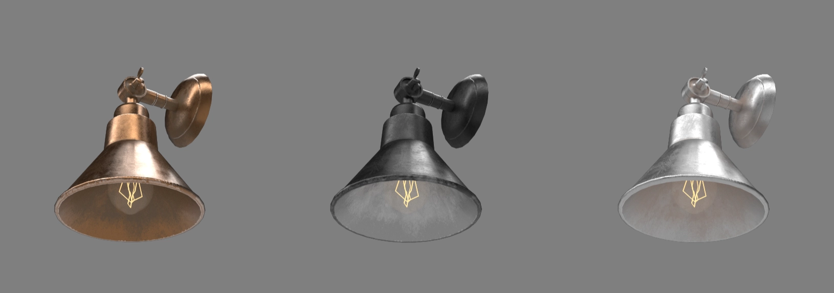 Rendered image showcasing wall-mounted light