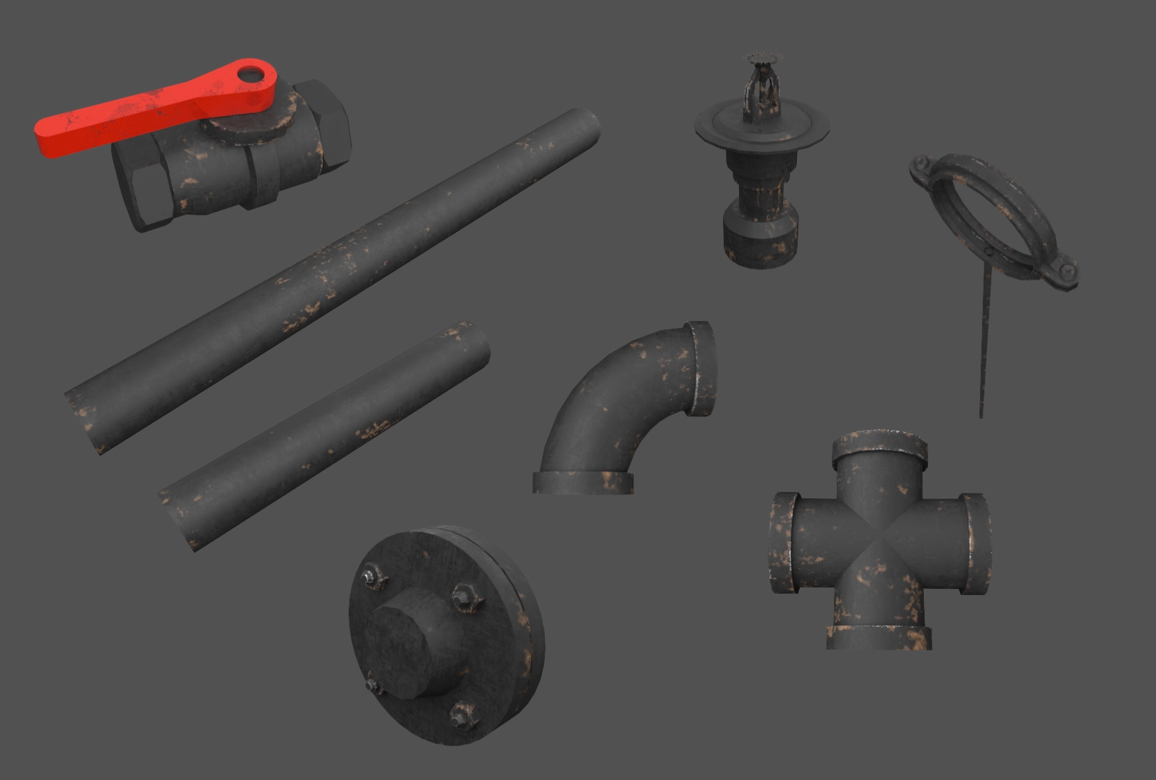 Rendered image showcasing modular water pipes